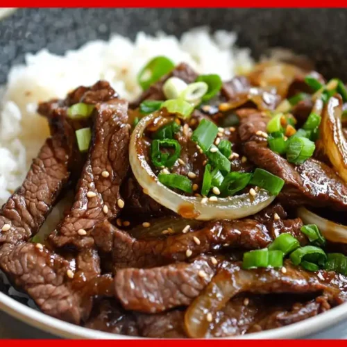 Chinesisches Rindfleisch-Zwiebel-Pfannengericht