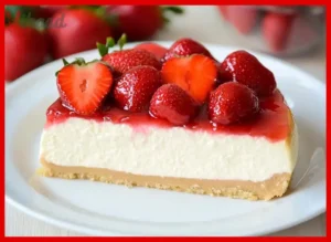 Käsekuchen mit Erdbeeren