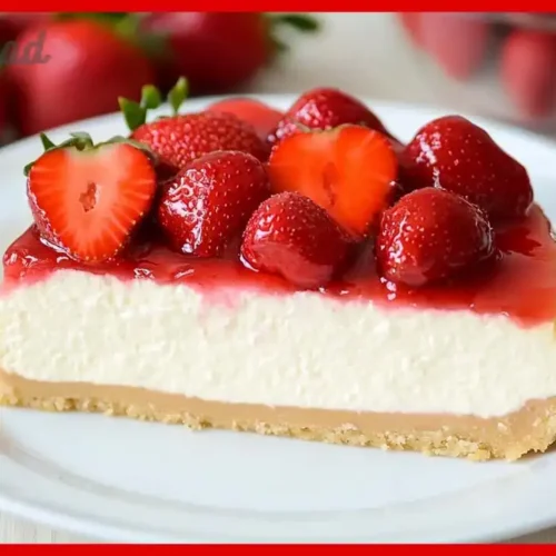 Käsekuchen mit Erdbeeren