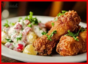 Knuspriges Backhendl mit Kartoffelsalat