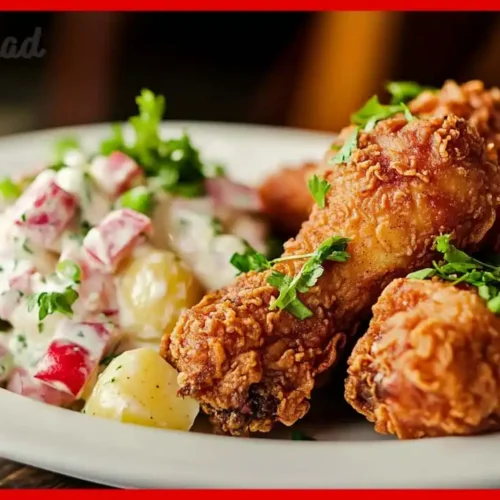 Knuspriges Backhendl mit Kartoffelsalat