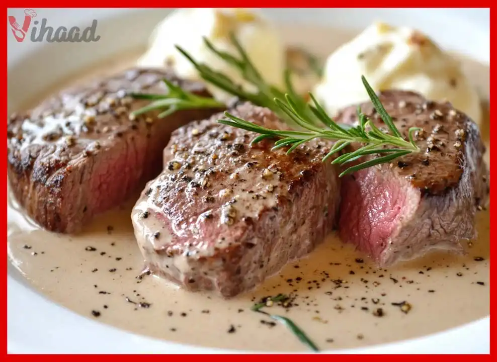 Rinderfilet mit grüner Pfeffersahnesoße