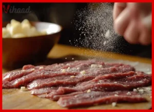 Rindfleisch mit Paprika und Zwiebeln 1