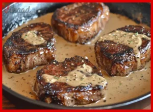 Steak mit gespenstischer Bourbon-Knoblauch-Cremesauce 5