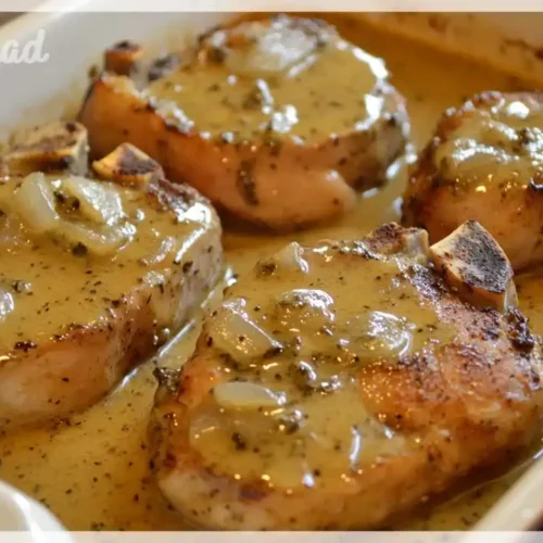 Schweinekoteletts in Senfsauce