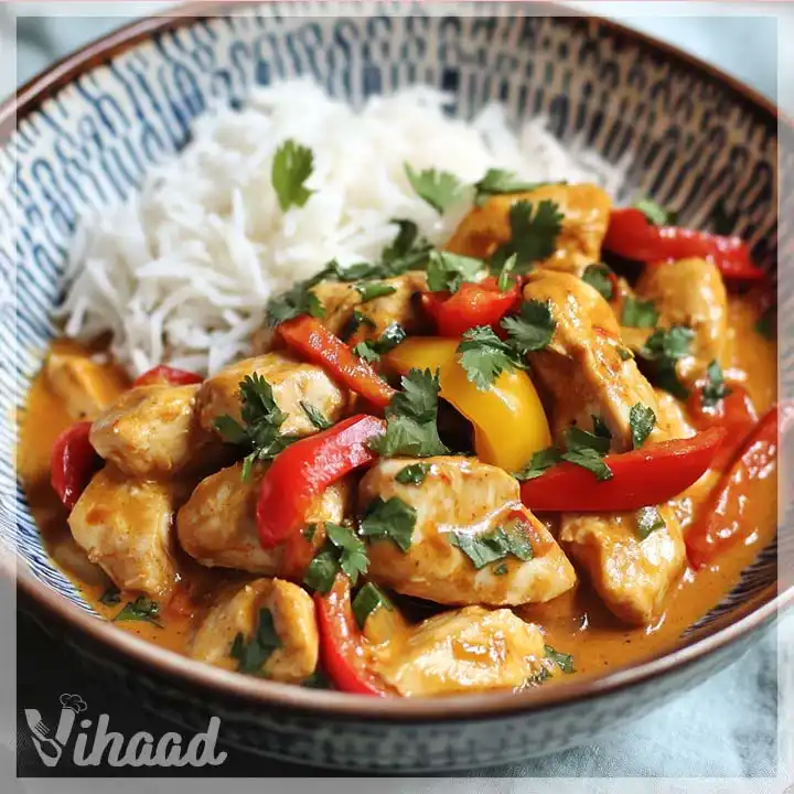 Thai Curry Erdnuss-Kokos-Hühnchen einfach zubereiten