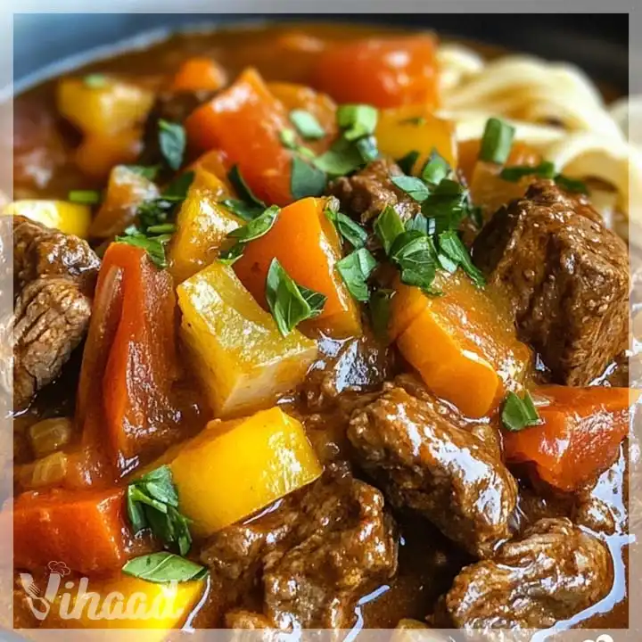 Gulasch mit Nudeln oder Kartoffeln Ein köstliches Rezept!