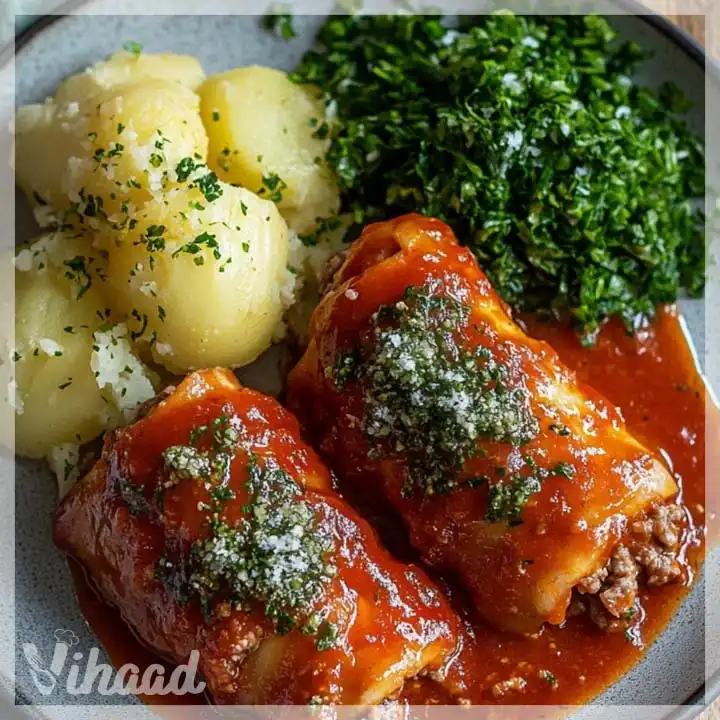 Kohlrouladen mit Salzkartoffeln Ein einfaches Rezept