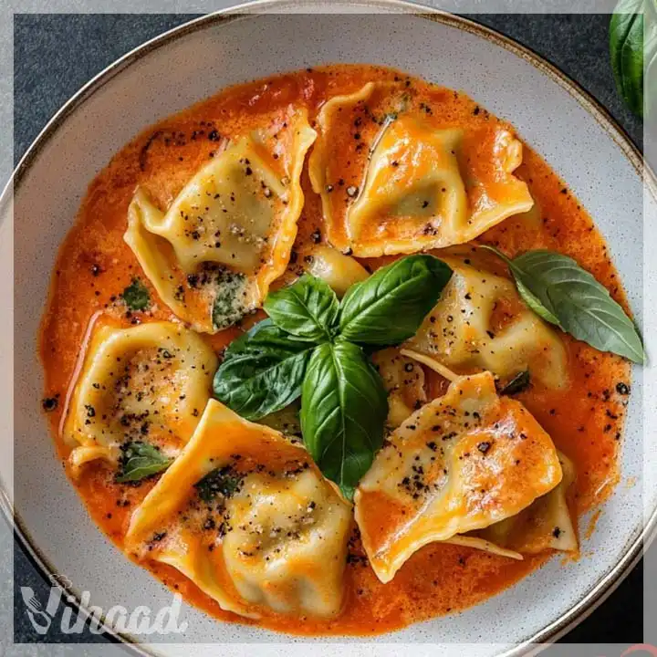 Maultaschen in Tomaten-Rahmsoße einfach zubereiten