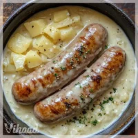 Bratwurst auf klassischem Rahmkohl mit Salzkartoffeln genießen