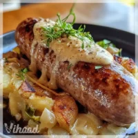 Bratwurst mit Rahmwirsing und Kartoffelgratin genießen!