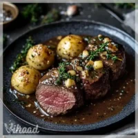 Rinderfilet mit Rotwein-Butter und Kräutern genießen