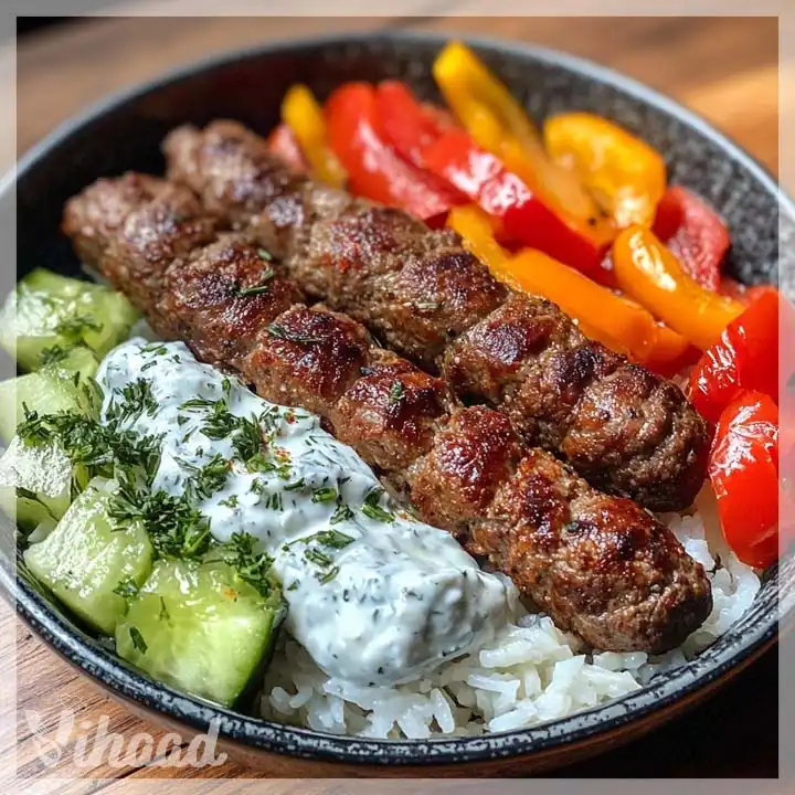 Cevapcici mit Djuvecreis und Tzatziki genießen!