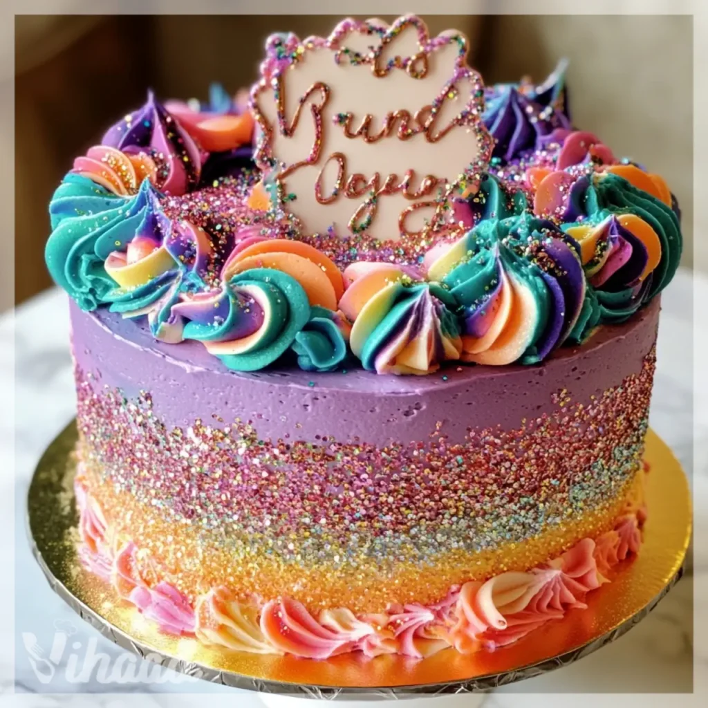 Glitzerkuchen mit Schriftzug So wird er zum Highlight!