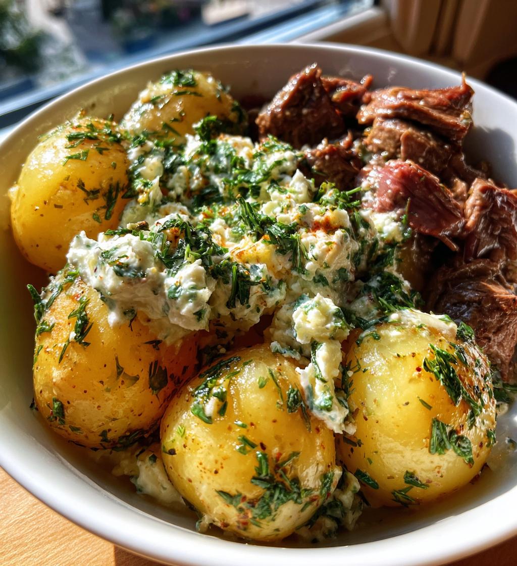 kartoffeln mit quark und fleisch
