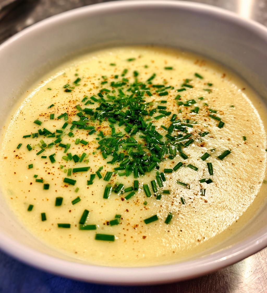 kartoffelsuppe mit creme fraiche