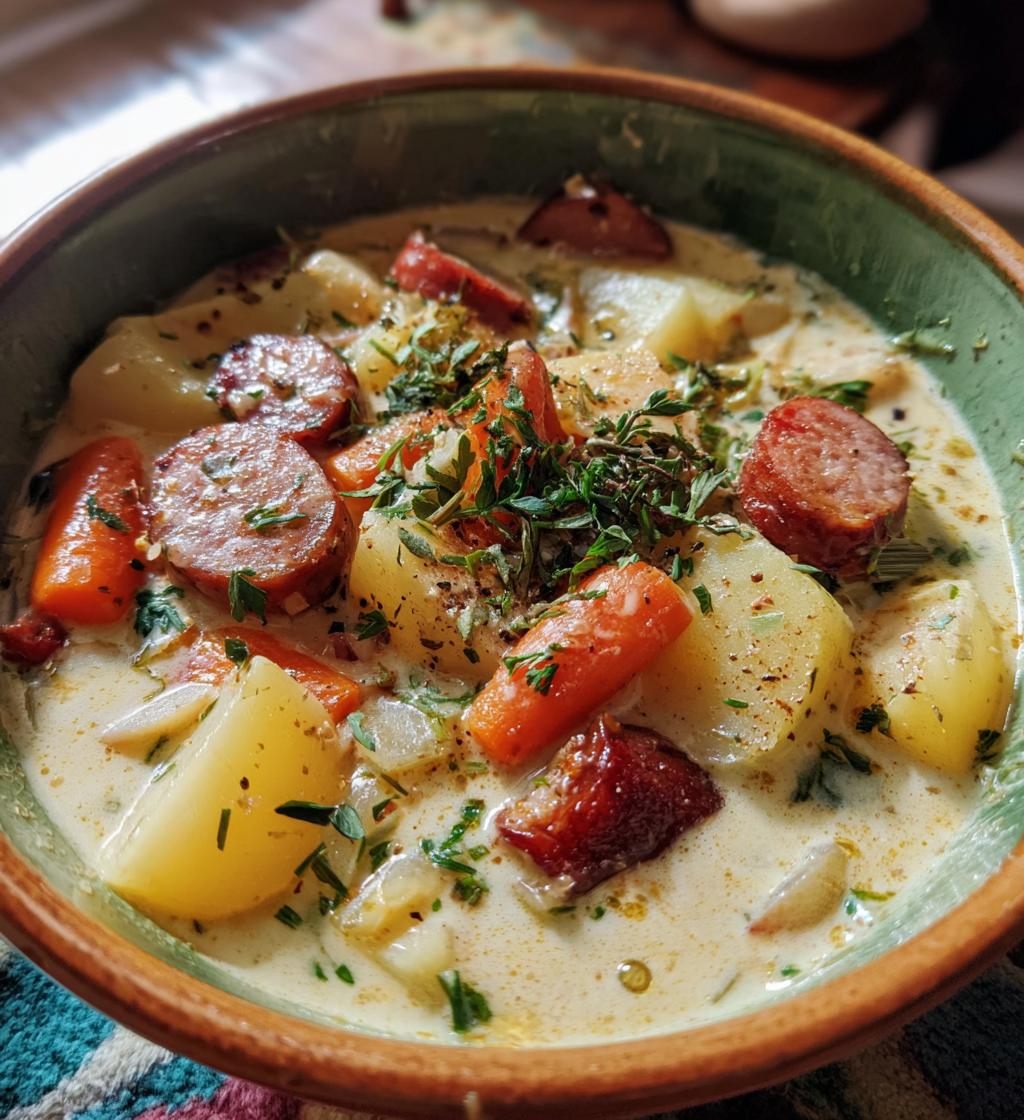 kartoffelsuppe mit würstchen - detail 1
