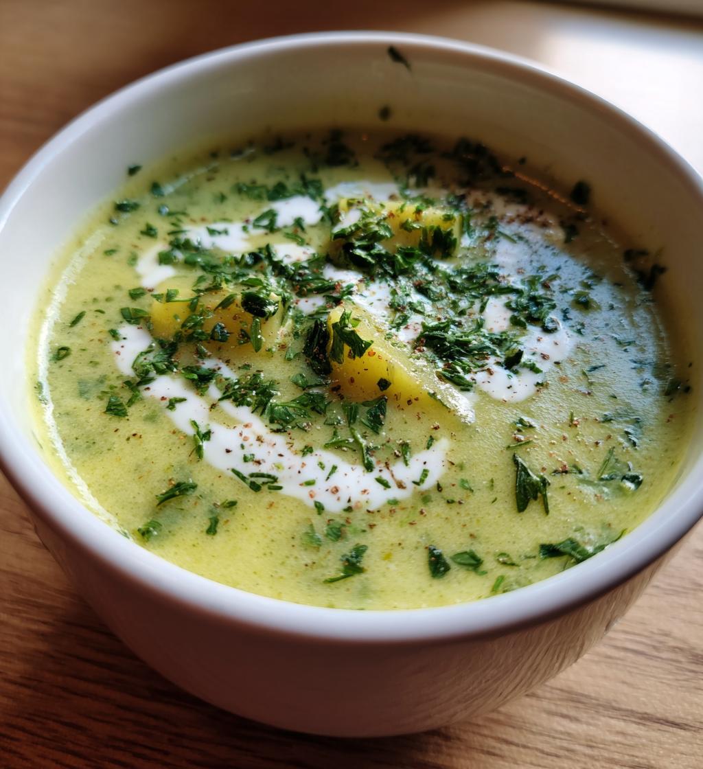 kartoffelsuppe mit zucchini