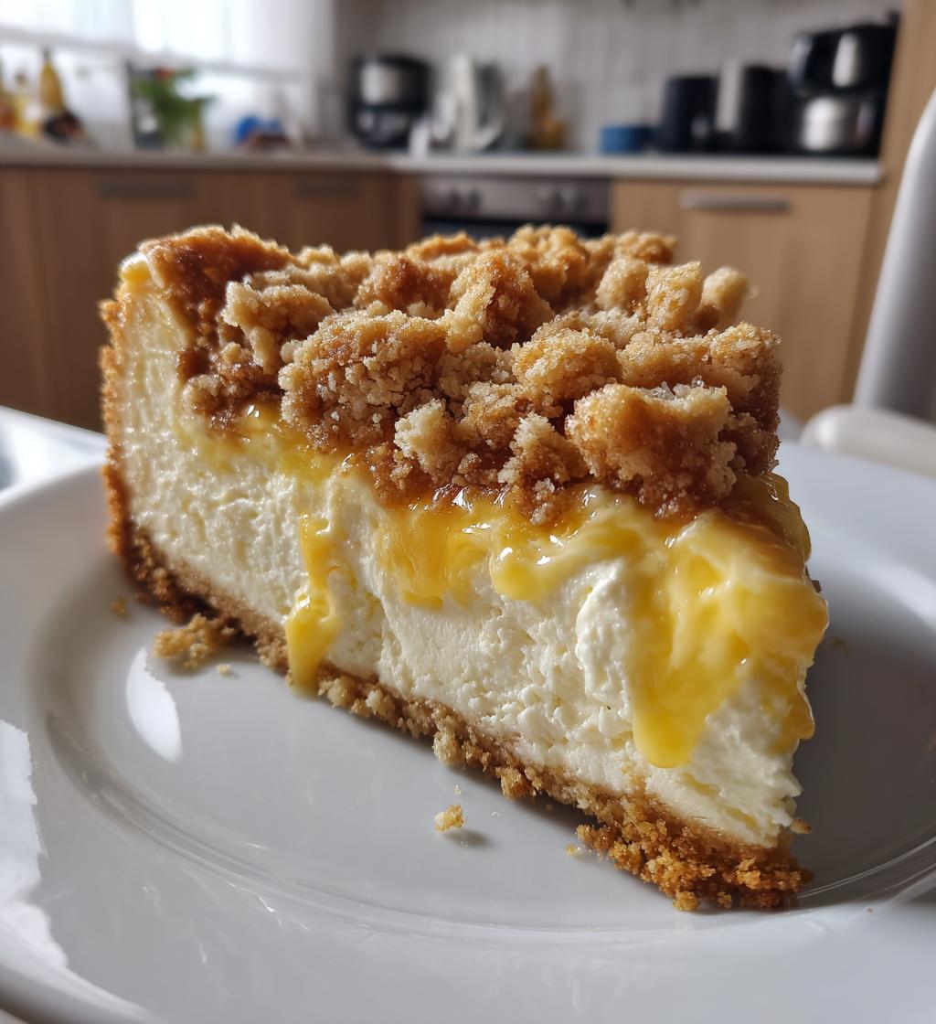 käsekuchen mit streusel - detail 1