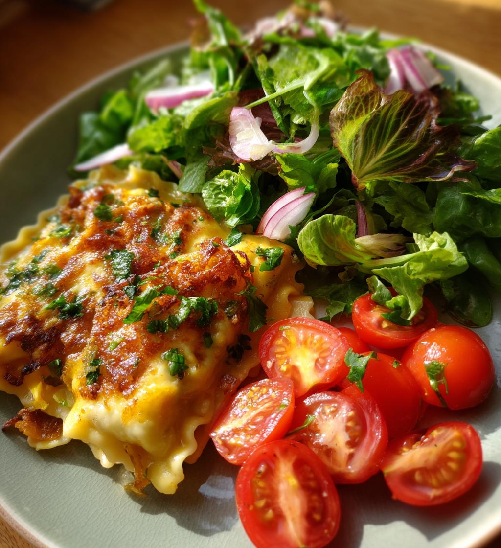 maultaschen feldsalat - detail 1