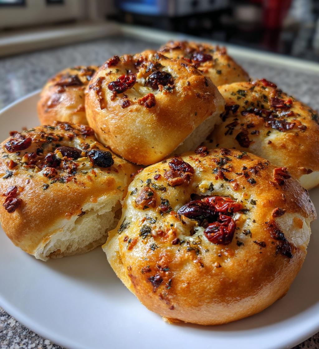 mediterrane pizzabrötchen - detail 1