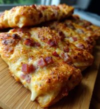 pizzabrötchen mit schinken und käse