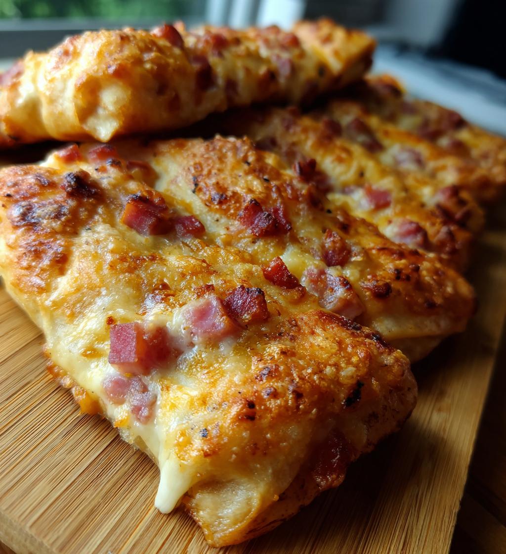 pizzabrötchen mit schinken und käse