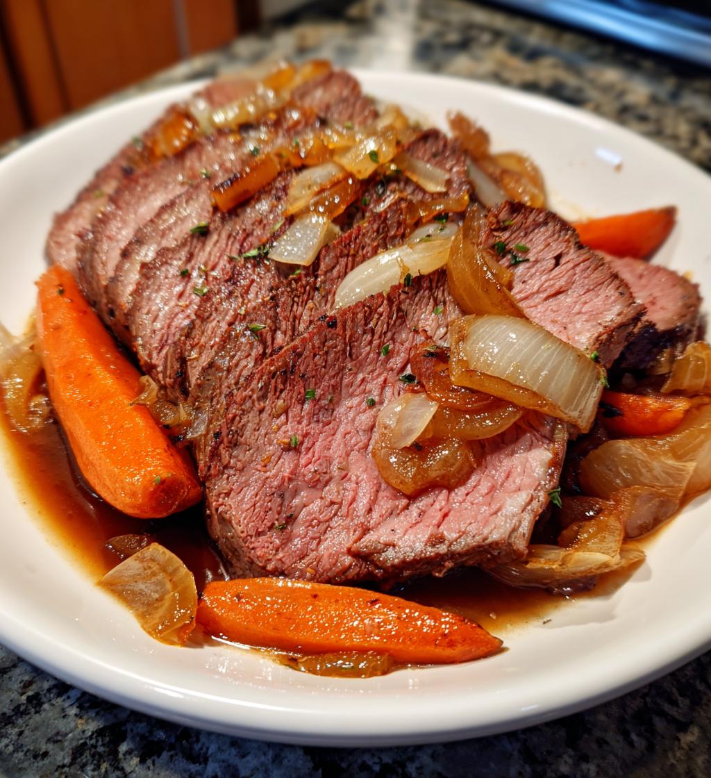 rinderbraten anrichten