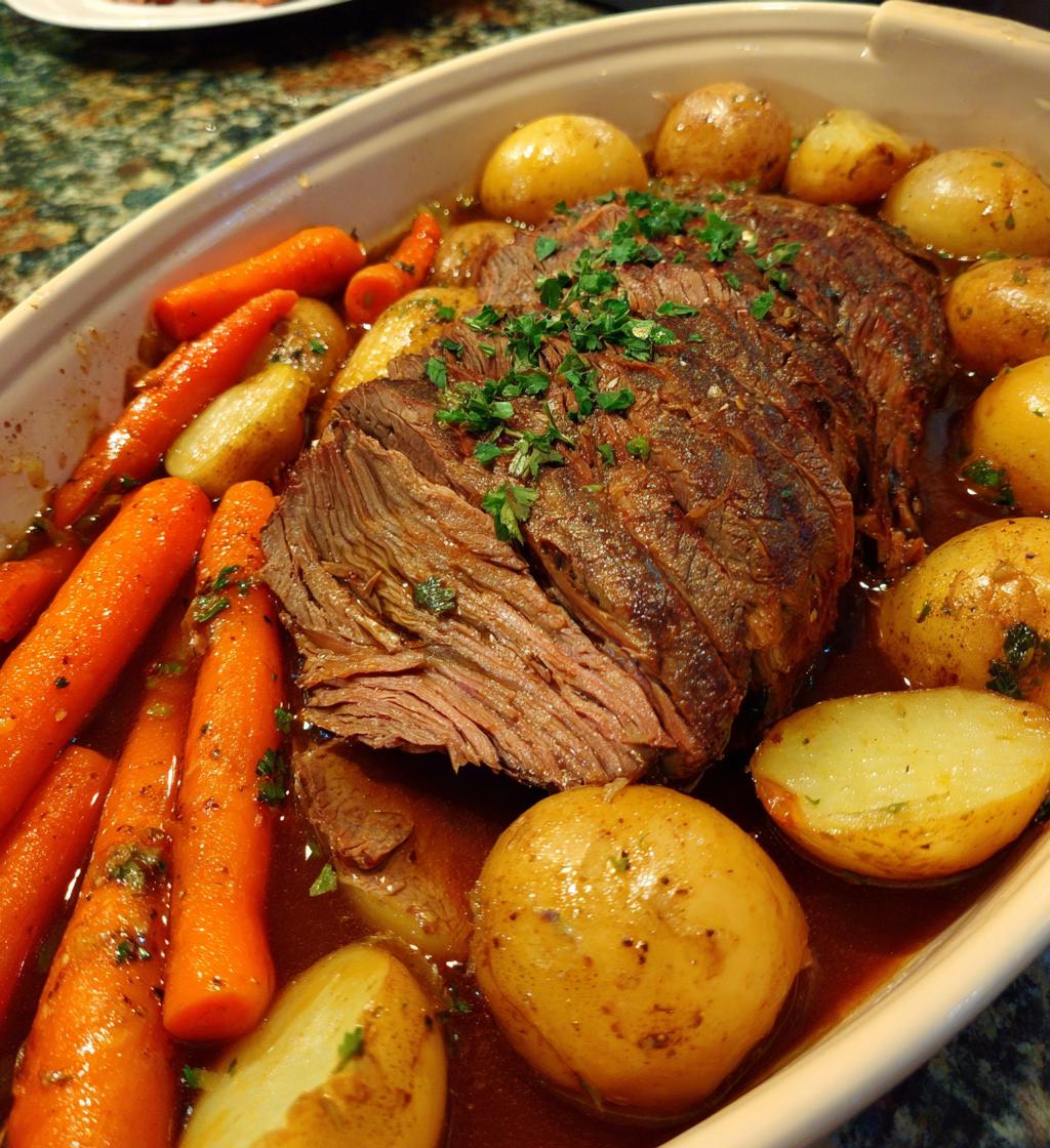rinderbraten mit gemüse - detail 1
