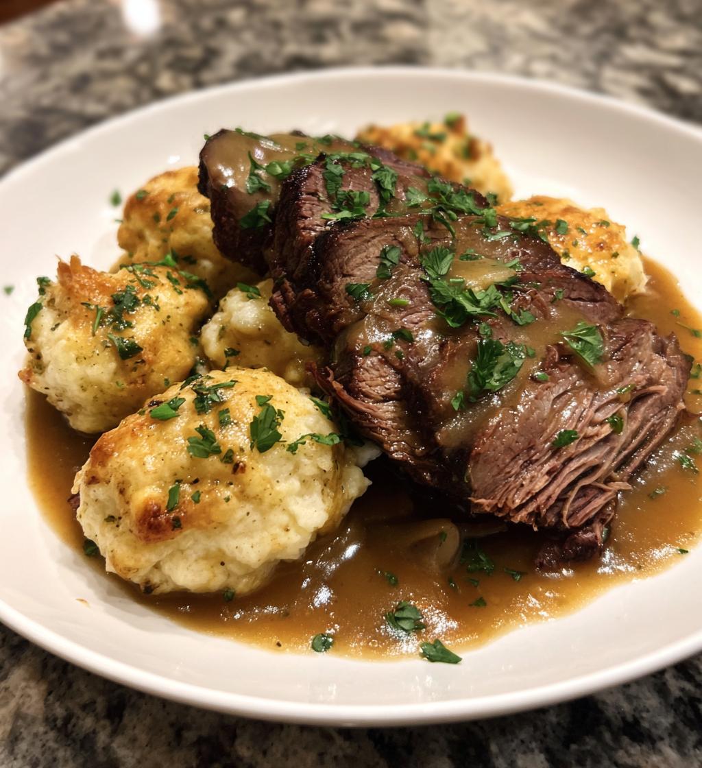 rinderbraten mit knödel - detail 1
