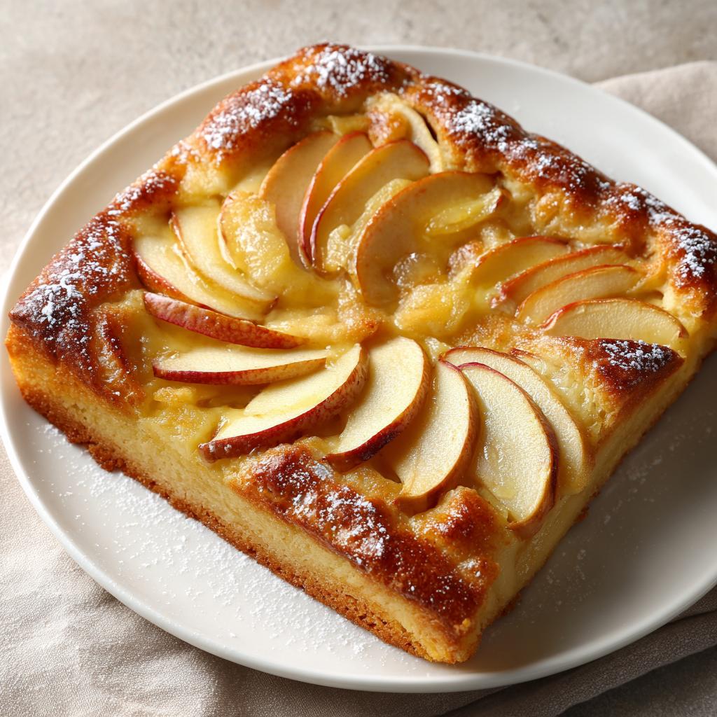 Apfelblechkuchen mit Hefeteig