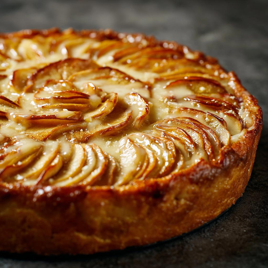 Apfelkuchen mit Crème Fraîche