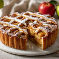 Apfelkuchen mit Gitterdeckel
