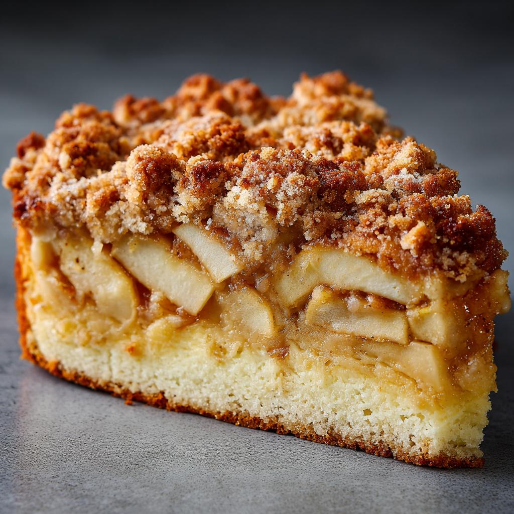 Apfelkuchen mit Hefeteig und Streuseln
