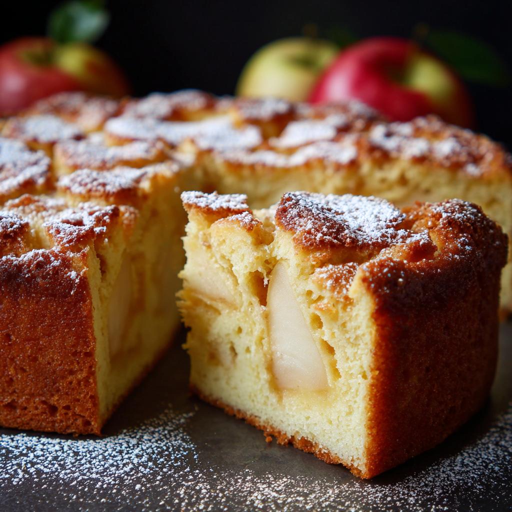 Apfelkuchen mit Sauerrahm