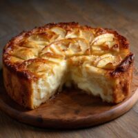 Apfelkuchen mit Vanillepudding