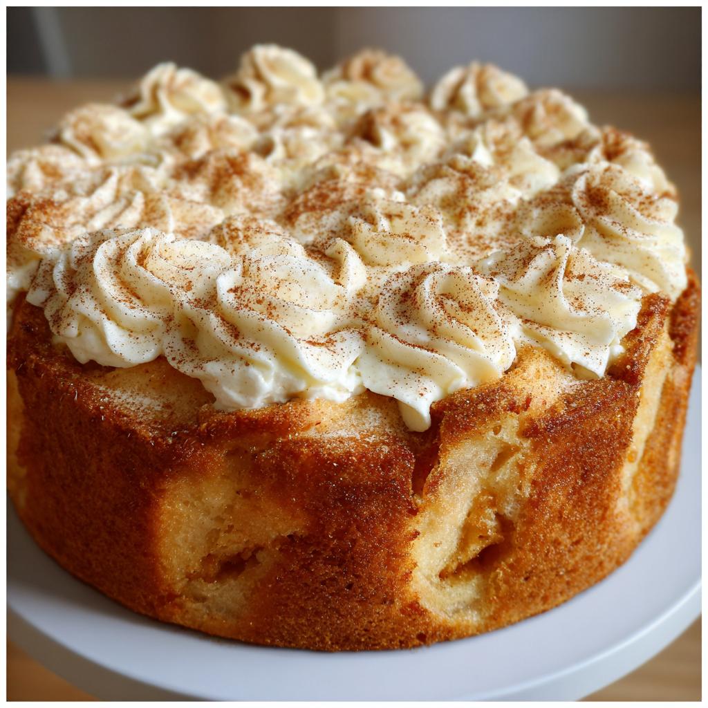 Apfelkuchen mit Zimtcreme