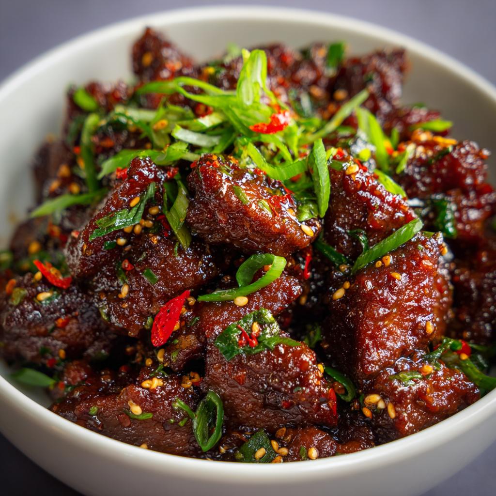 Asiatisch mariniertes Fleisch - detail 1
