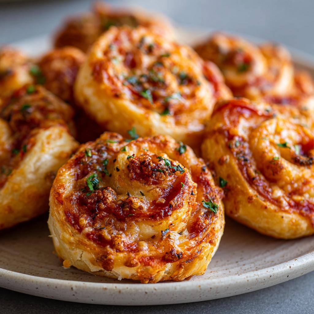 Blätterteig-Pizza-Röllchen