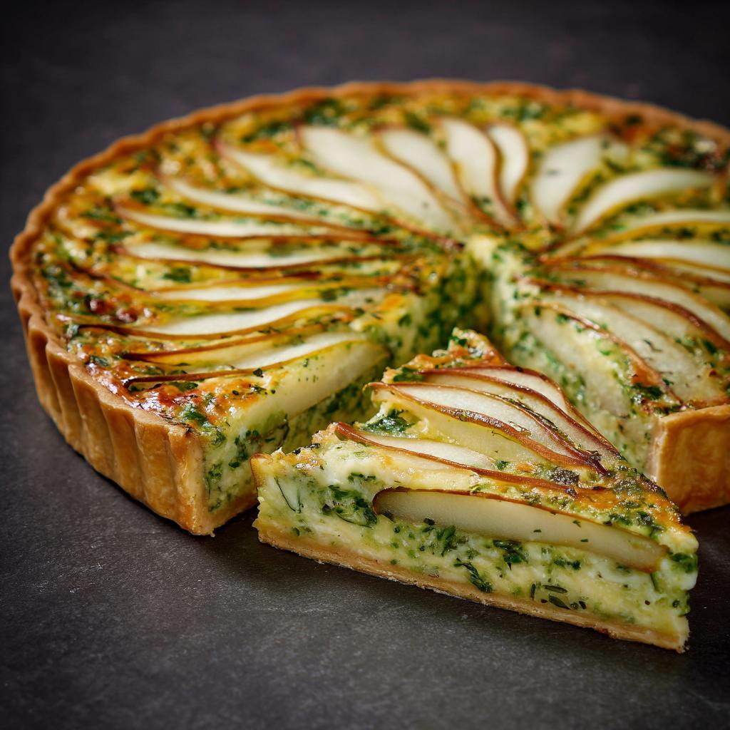 Bärlauch-Birnen-Tarte
