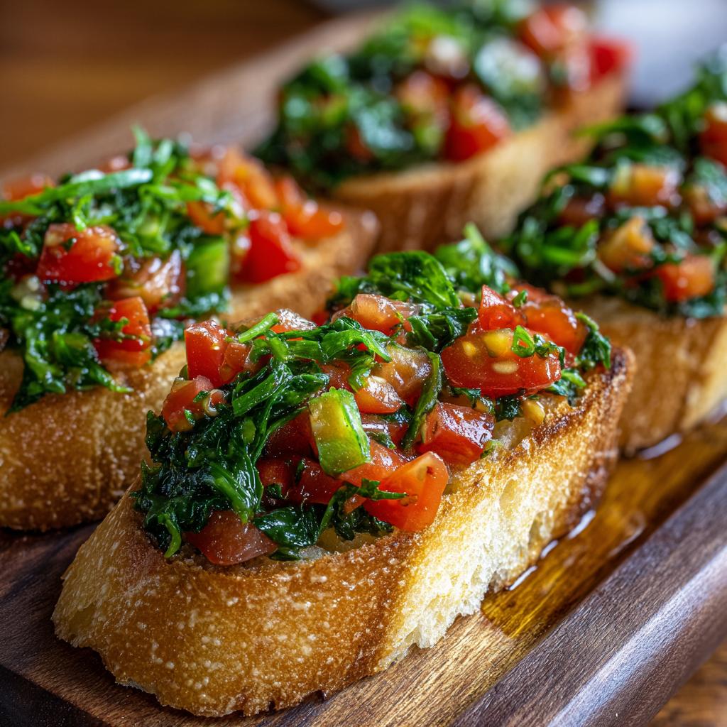Bärlauch-Bruschetta mit Tomaten - detail 1