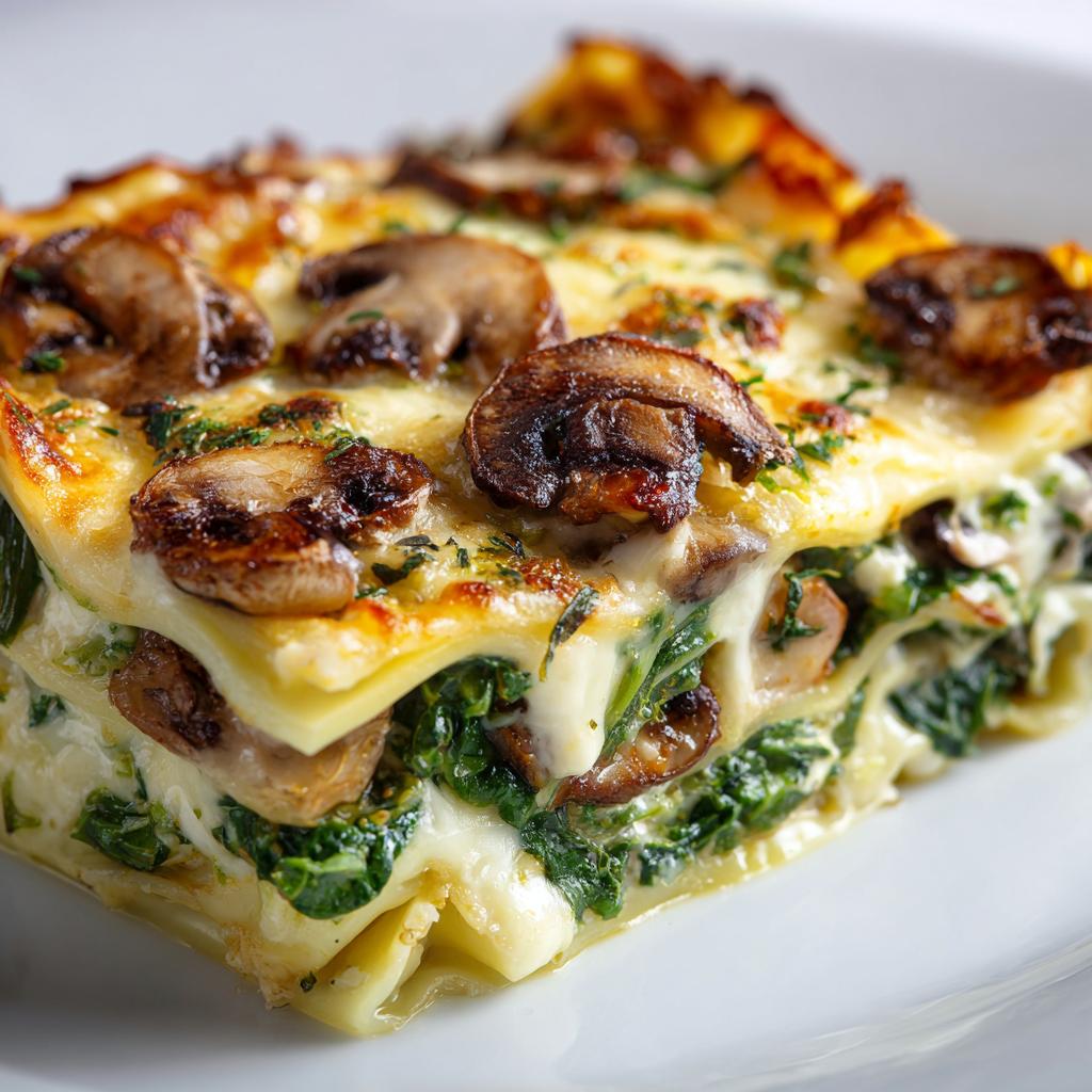 Bärlauch-Champignon-Lasagne - detail 1