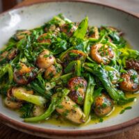 Bärlauch-Champignon-Pfanne