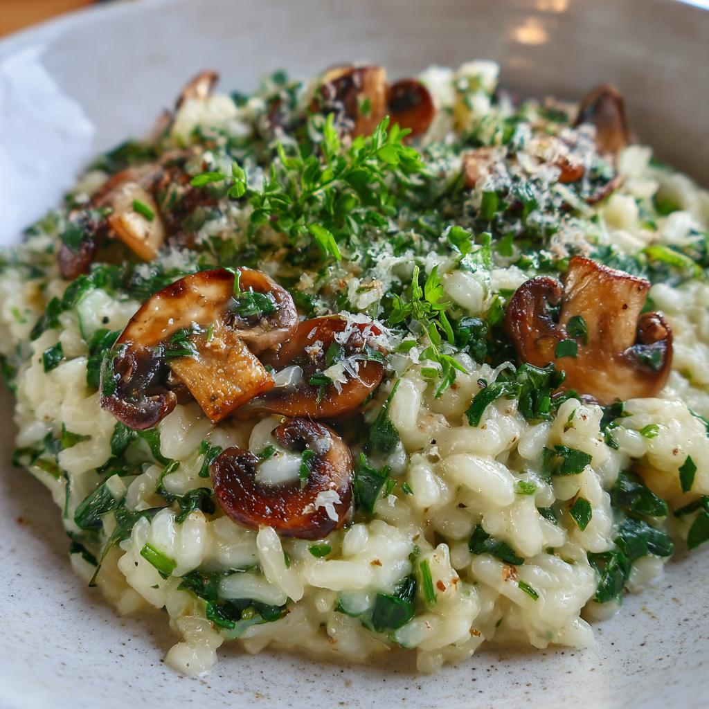Bärlauch-Champignon-Risotto - detail 1