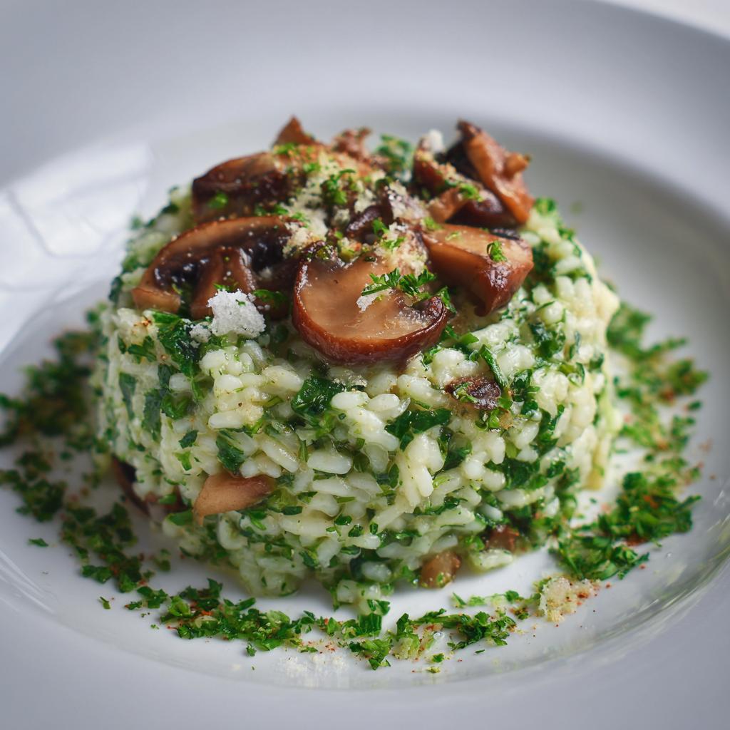 Bärlauch-Champignon-Risotto