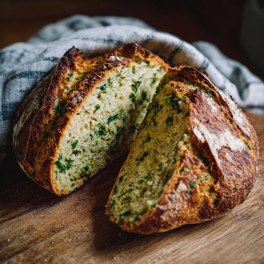 Bärlauch-Dinkelbrot - detail 1
