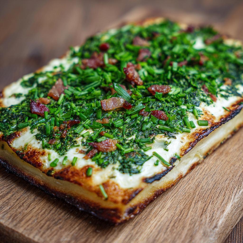 Bärlauch-Flammkuchen