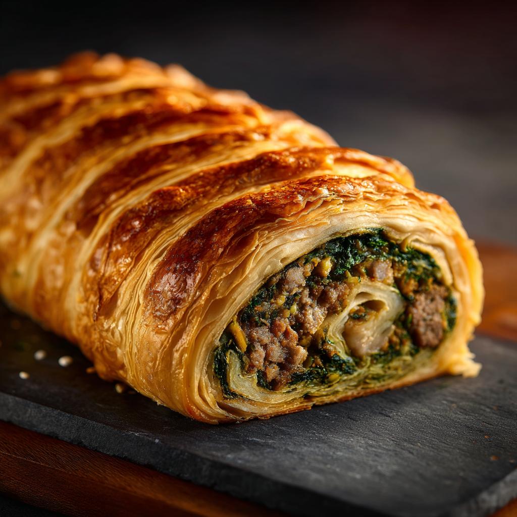 Bärlauch-Fleischstrudel - detail 1