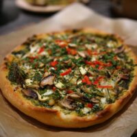 Bärlauch-Gemüsepizza