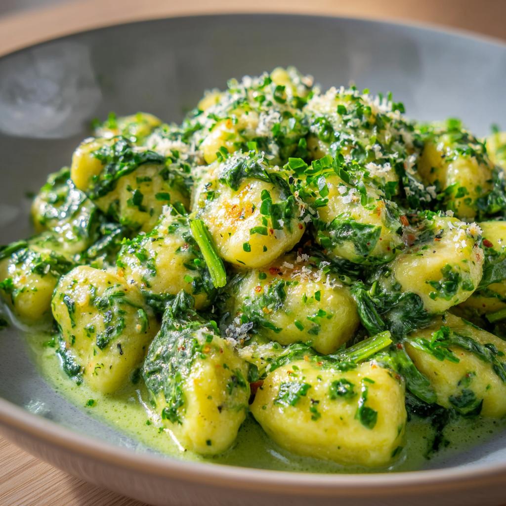 Bärlauch-Gnocchi mit Käsesoße - detail 1